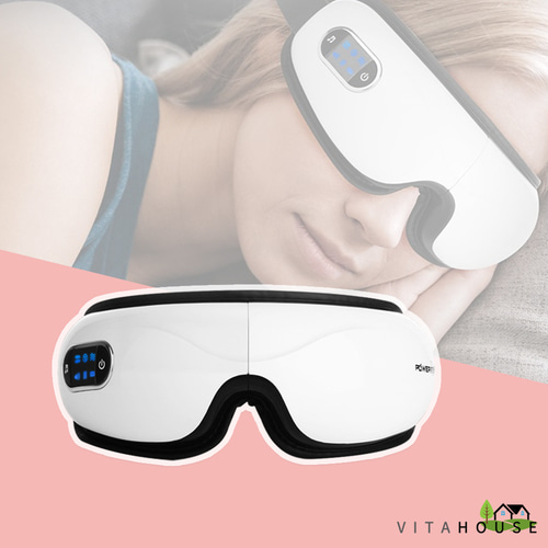파워플라이 무선 눈마사지기 SH-ME02 공기압 온열 눈 찜질 진동 휴대용 V