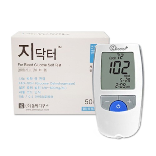 CF 지닥터혈당계+시험지50매 / 당뇨측정 스트립 혈당측정기